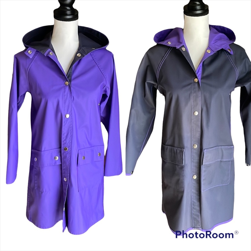 Vibrant Purple Acadia Raincoat M